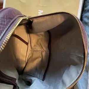 Used royal purple soft leather Michael Kors backpack and purple floral wallet Michael Kors | Bags | Used Royal Purple Soft Leather Michael  main image 3